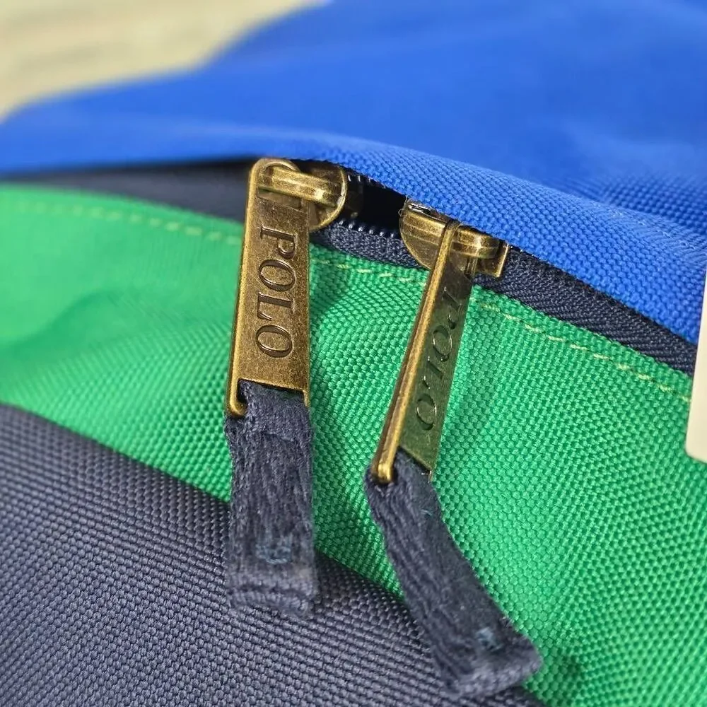 Polo Ralph Lauren Colorblock Multi-Color Backpack Bag 9AR151-E69 New Pony Logo